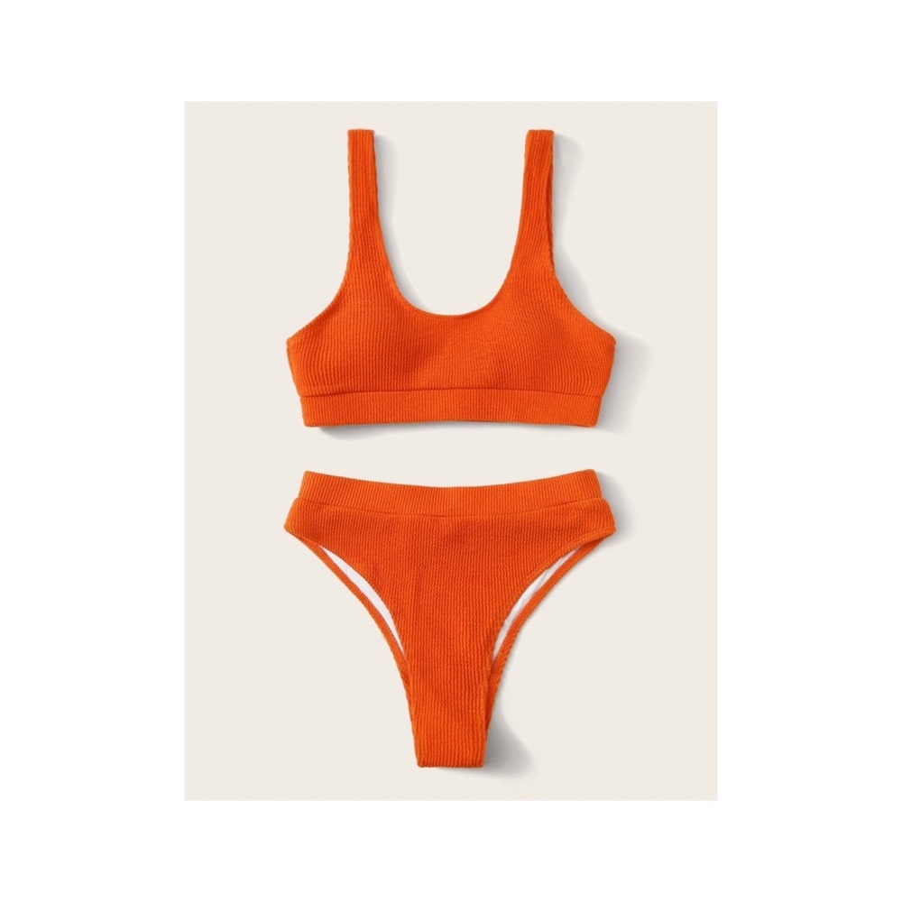 NEW High Waist High-Cut Knit Bikini Set | Sz Small